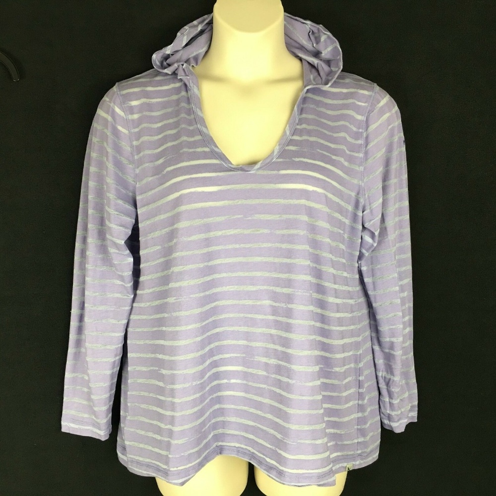 Eddie Bauer 2XL Purple Gray Hooded Top